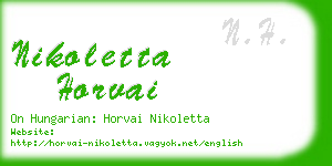 nikoletta horvai business card